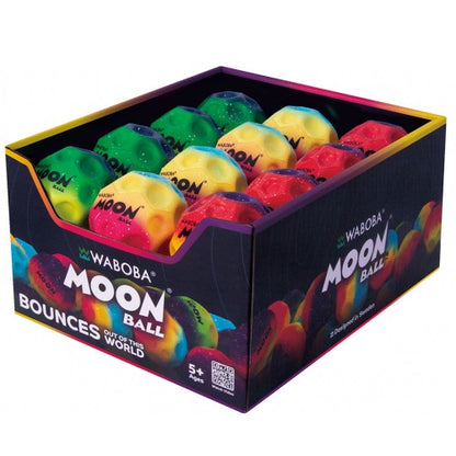 Waboba Pallina Original Rainbow Moon Ball (Arcobaleno) Palla IPER RIMBALZANTE che rimbalza, originale per saltare, Giocattolo ad alte prestazioni per un'estate di divertimento senza fine RAINBOW