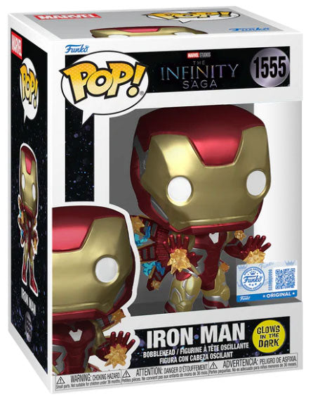 Funko Pop ! Marvel The Infinity Saga - (1555) Iron Man 2 w/Beams GLOW 9cm