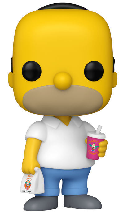 Funko Pop ! Tv The Simpsons - (1737) Homer Krusty Burger Mc Figure 9cm