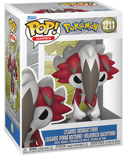 Funko Pop ! Games Pokemon - (1211) Lycanroc (Midnight Form) 9cm (Preorder)