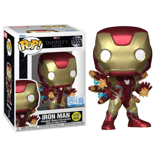 Funko Pop ! Marvel The Infinity Saga - (1555) Iron Man 2 w/Beams GLOW 9cm