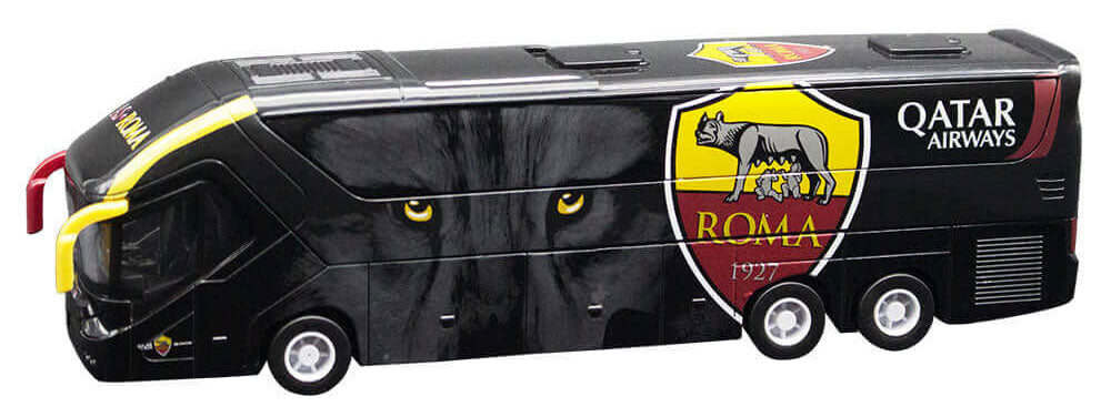 Sockers - Autobus (A.S Roma) - Modellino Action Figure Football/Calcio Statuetta da Collezione Pullman 20cm