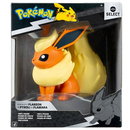 Jazwares - Pokemon Select (Flareon)  - Vinyl Action Figure Statuetta 12 Cm in Vinile da Collezione - Serie 14