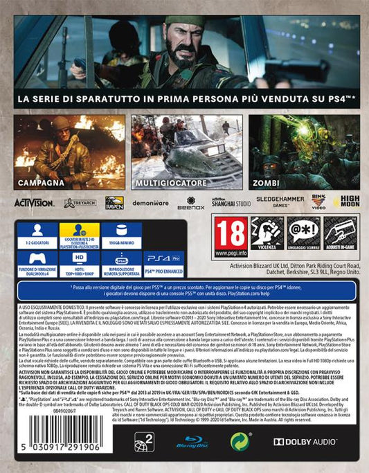Call Of Duty Black Ops Cold War Ps4 Gioco Italiano Playstation 4 Warzone Ps5