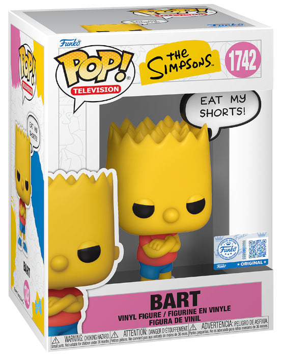 Funko Pop ! Tv The Simpsons - (1742) Bart (Eat My Shorts!) Figure 9cm