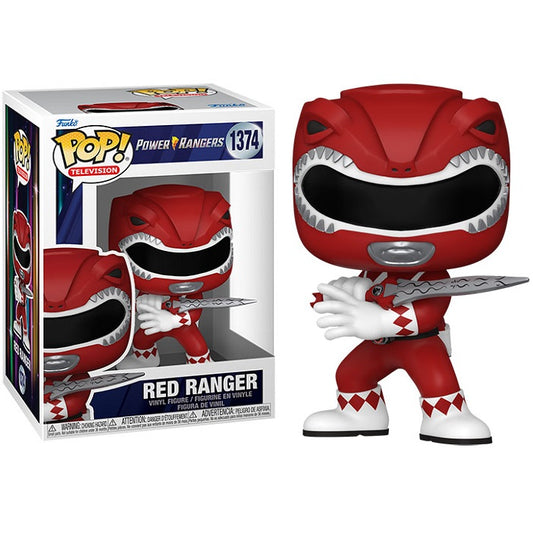 Funko Pop ! Tv Power Rangers 30Th - (1374) Red Ranger Rosso Figure Vinyl 9Cm