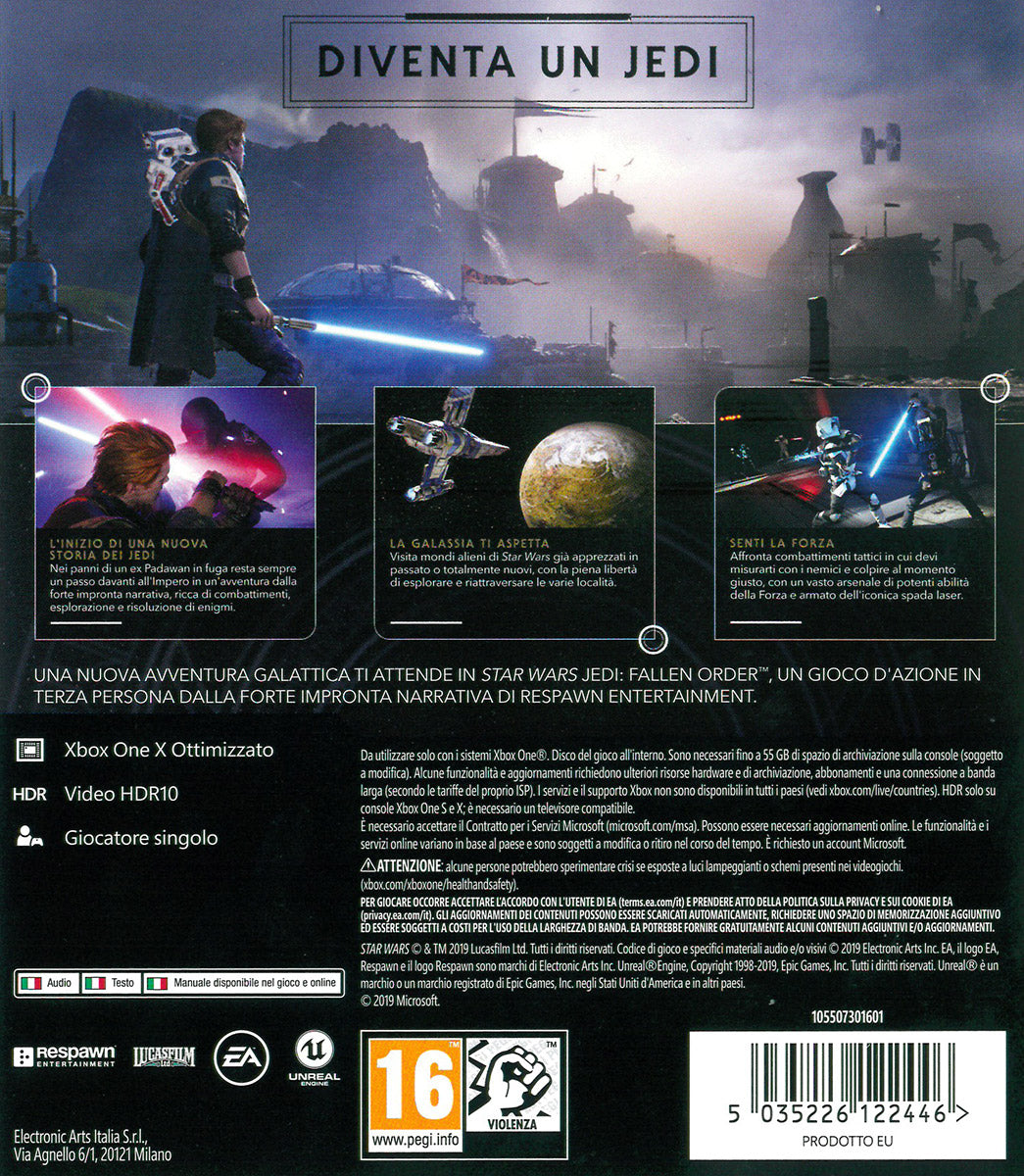 Star Wars Jedi - Fallen Order Xbox One Gioco Italiano Videogioco Eu Nuovo