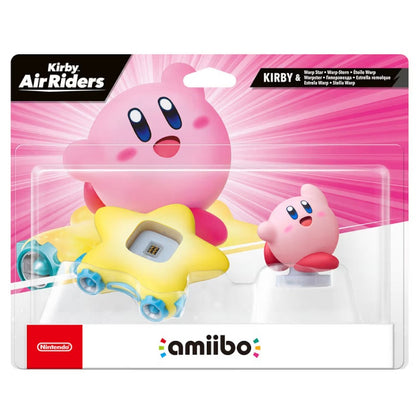 Amiibo Kirby Air Riders Kirby & Warp Star Figure Nintendo Switch Pvc Nuovo
