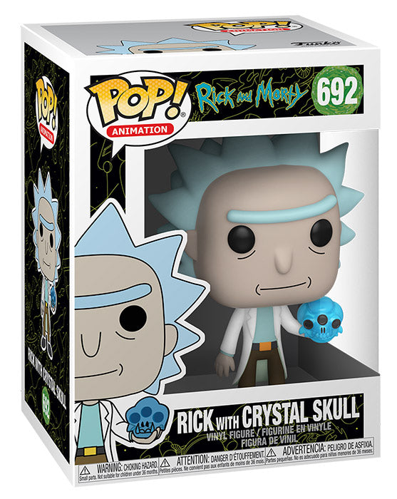 Funko Pop ! Animation Rick And Morty - (692) Rick W/ Crystal Skull Figure 9cm