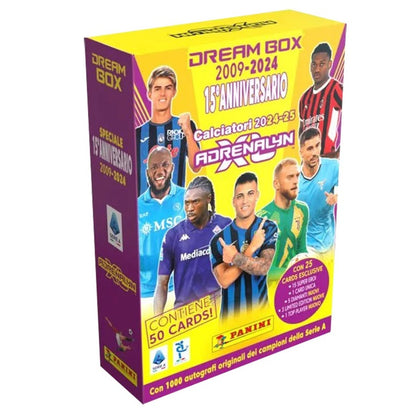 Panini Card Adrenalyn Xl 2024-25 Dream Box 15Th Anniversario Cofanetto 50 Cards