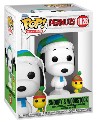 Funko Pop ! Tv Peanuts  - (1628) Snoopy E Woodstock Vinyl Figure Holiday 9Cm