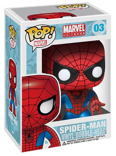 Funko Pop ! Marvel Universe - (03) Spider-Man Figure Uomo Ragno Spiderman 9Cm
