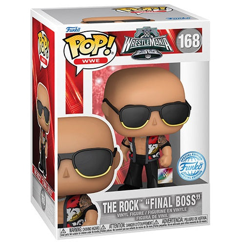 Funko Pop ! Wwe (168) The Rock "Final Boss" Vinyl Figure 9Cm Statuetta
