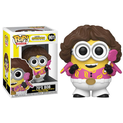 Funko Pop ! Movies Minions 2 (901) '70 Bob Seventies Vinyl Figure 9Cm Anni 70