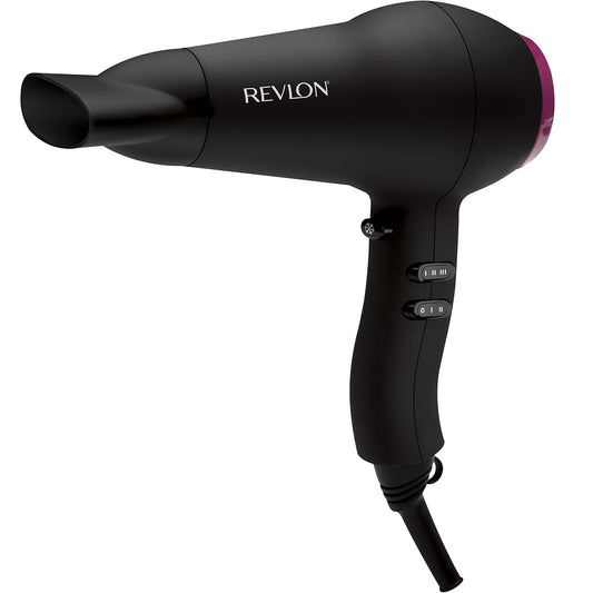 Revlon Asciugacapelli Fast Light Hair Dryer 2000W Potente - Phon con Diffusore per styling, 3 livelli di Riscaldamento e Potenza Nero