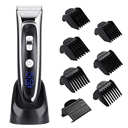 Rasoio Tagliacapelli Elettrico Regola Barba Ricaricabile Display Pettini - 688B