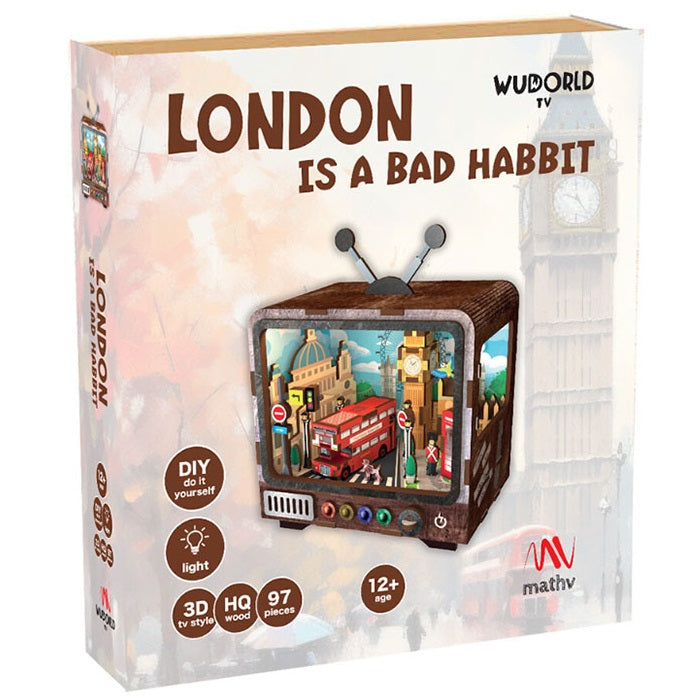 Mathv Puzzle 3D Vintage TV London Is a Bad Habbit (MNH0002)