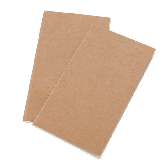 Ricambio "Quaderno Ricaricabile" per Taccuino Diario Personale da Viaggio 2 Quaderni Sostituibili: Bullet Journal Puntinato e a Righe 160 pag