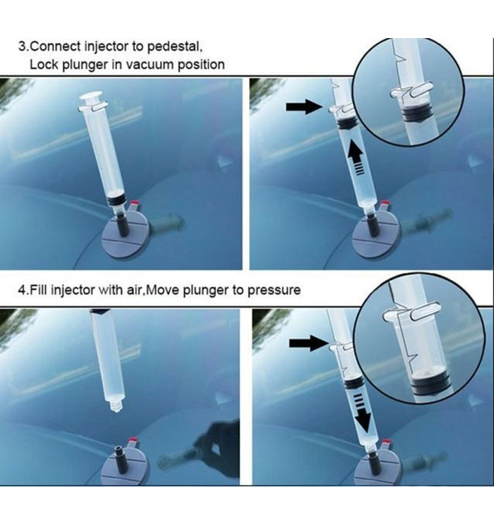 Kit Riparazione Vetro Resina Ripara Vetri Parabrezza Auto Camion Camper Fai Te