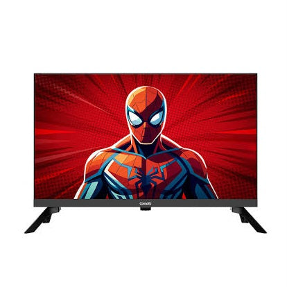 Graetz Smart Tv 24" HD Led Google Tv - DVB-T2-S2-C (220v / 12v Cavo incluso) CI+ - 2 Telecomandi con Funzione Vocale - Ideale per Camper Barca Hotel - GR24G1300
