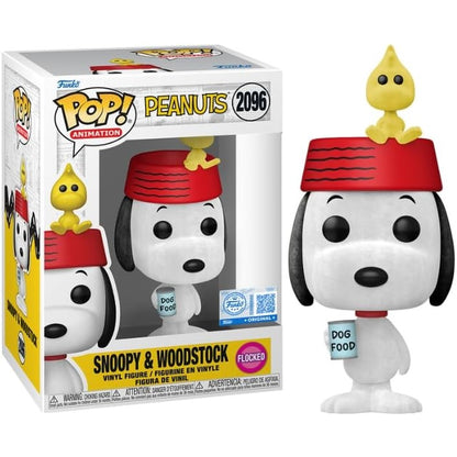 Funko Pop! Animation: Peanuts (2096) Snoopy & Woodstock Flocked - Vinyl Figure 9cm