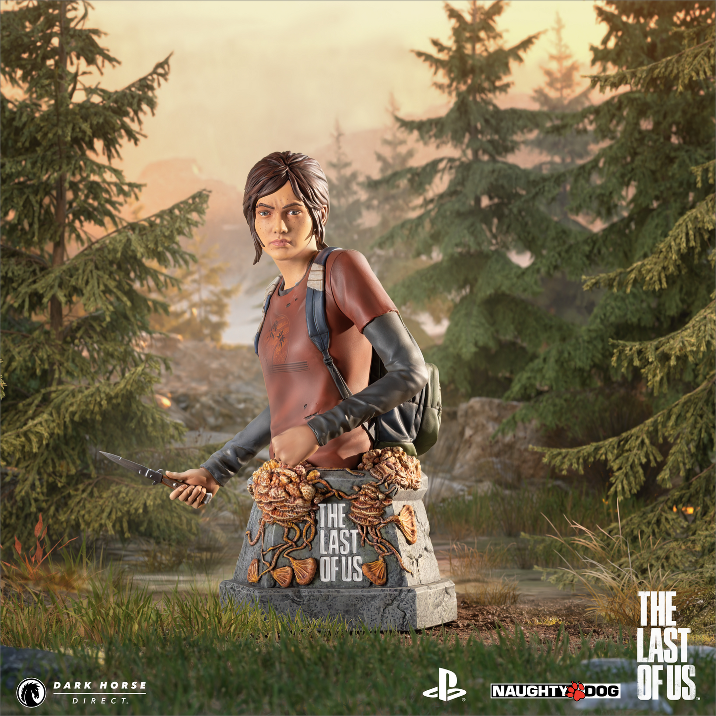 Dark Horse Deluxe: The Last Of Us Part 1 Ellie With Handgun Bust Statua Figure 20cm