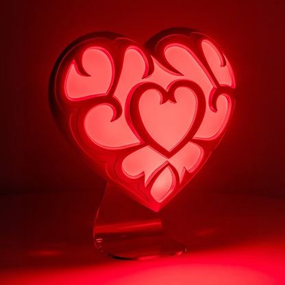 Paladone Lampada Da Tavolo - The Legend Of Zelda (Heart Container Light) Led Rosso Usb Da Collezione Cuore