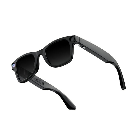 Nilox Occhiali Smart Video con Fotocamera 8MP, Registrazione Full HD UV400, Audio Open-Ear, Lenti Intercambiabili Trasparenti e Solari, Filtro Luce Blu, Autonomia Fino a 18 Ore