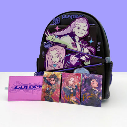 Funko Loungefly: KPop Demon Hunters - Mini Zaino Huntrix con ciondolo per foto