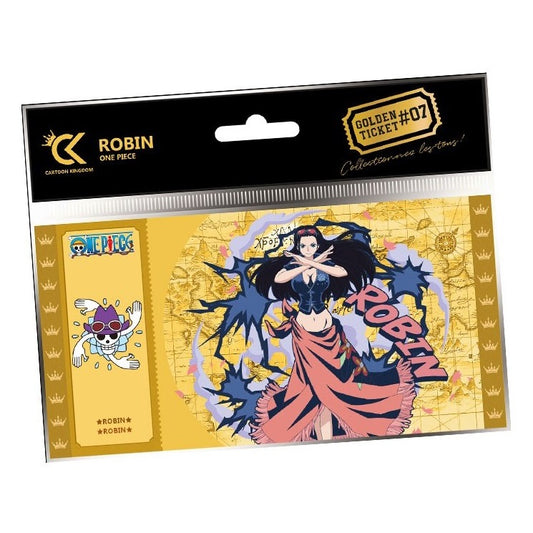 CARTOON KINGDOM - GOLDEN TICKET: ONE PIECE (ROBIN) #07 BIGLIETTO DA COLLEZIONE