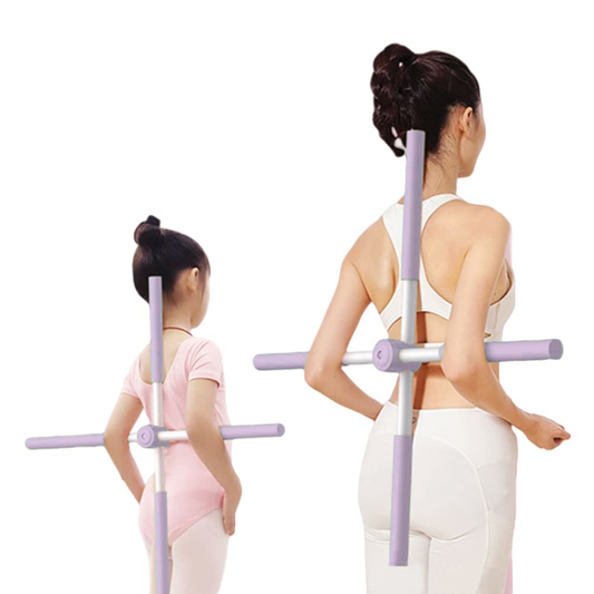 Bastone Correttore Posturale Yoga Stick Attrezzo Postura Colonna Fascia Schiena Rosa