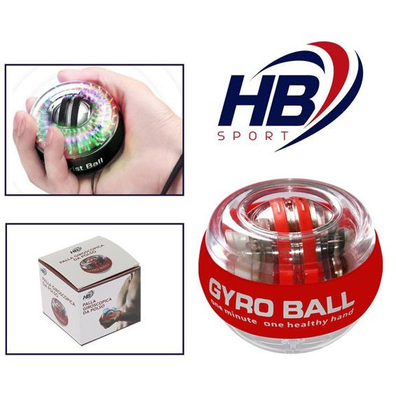 Gyro Ball Palla Allenamento Resistenza Polso Braccio Giroscopio Led Antistress