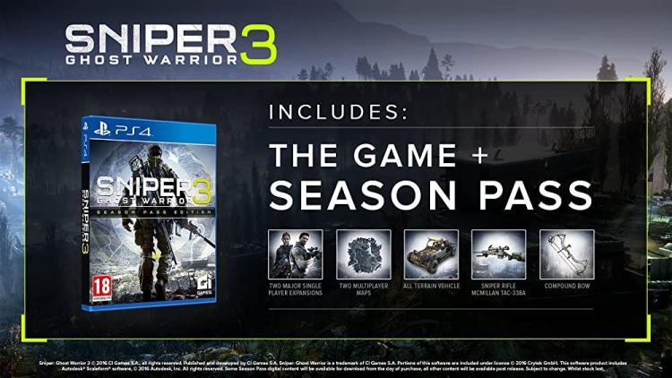 Sniper Ghost Warrior 3 Season Pass Edition Ps4 Italiano Gioco Nuovo Elite V2