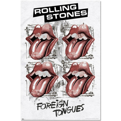 Maxi Poster - The Rolling Stones (Foreign Tongues) Locandina dell'Album Rock Vinile - da Parete Incorniciabile - Licenza Ufficiale 91x61 cm