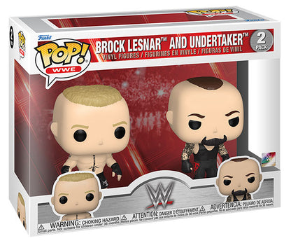 Funko Pop ! Wwe Wrestling - Brock Lesnar And Undertaker (2) Figure 2 Pack 9Cm