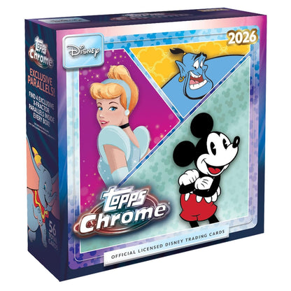 Topps Chrome Disney 2026 Mega Box Card Collezionabili 56 Carte Ufficiali - 8 Buste TCG