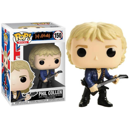 Funko Pop ! Rocks - Def Leppard (150) Phil Collrn Vinyl Figure 9Cm Statuetta