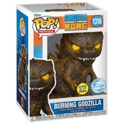 Funko Pop ! Movies - Godzilla Vs Kong (1316) Burning Godzilla G.I.T.D. Special