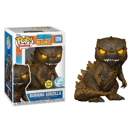 Funko Pop ! Movies - Godzilla Vs Kong (1316) Burning Godzilla G.I.T.D. Special