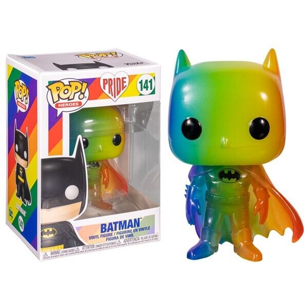 Funko Pop ! Heroes - Pride (141) Batman Vinyl Figure 9Cm Rainbow Statuetta