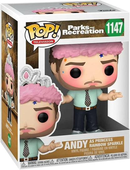 Funko Pop ! Television Parks And Recreation - (1147) Andy As Princess Figure 9Cm