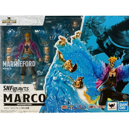 Bandai S.H. Figuarts: One Piece - Marco Marineford (Summit Battle) Figure Articolata, 16cm