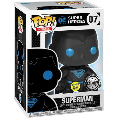 Funko Pop ! Super Heroes Dc (07) Superman Exlusive G.I.T.D. Vinyl Figure 9Cm