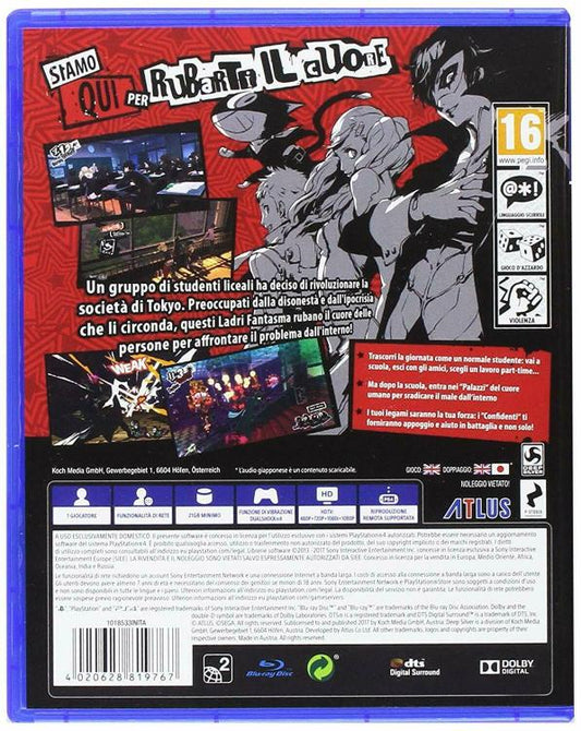 Persona 5 Ps4 Gioco Playstation 4 Videogioco Pal Ita Atlus P5 Nuovo Sigillato