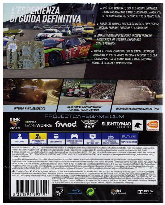 Project Cars 2 Ps4 Gioco Italiano Playstation 4 Gt Nuovo Sigillato Copertina Ita