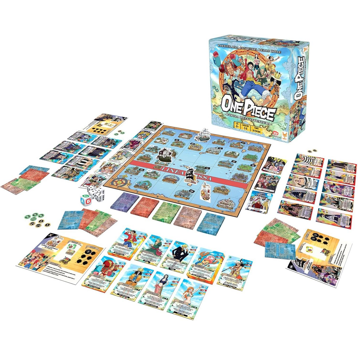 Toei Animation (One Piece: L'Isola Dell'Avventura) Gioco da Tavolo/Società Con Carte