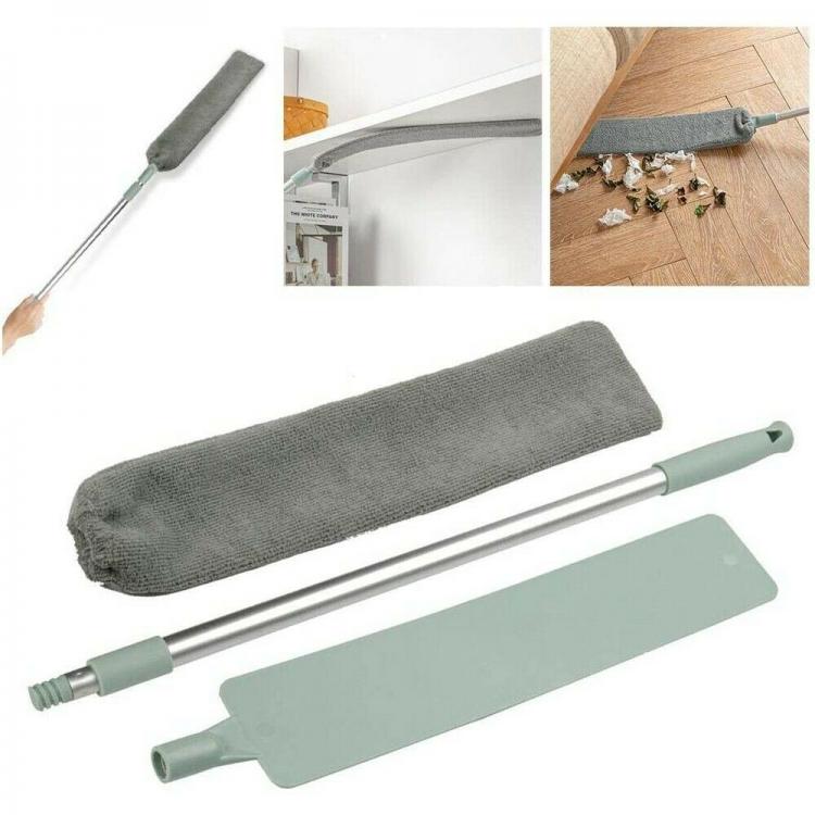 CATTURA POLVERE SPOLVERINO SOTTILE SCOPA MANICO TELESCOPICO PANNO MOP PIEGHEVOLE
