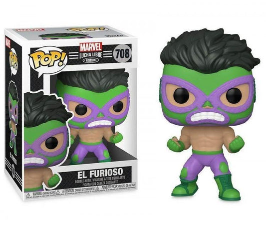 Funko Pop Marvel Lucha Libre 708 El Furioso Hulk Figure Vynil Da Collezione