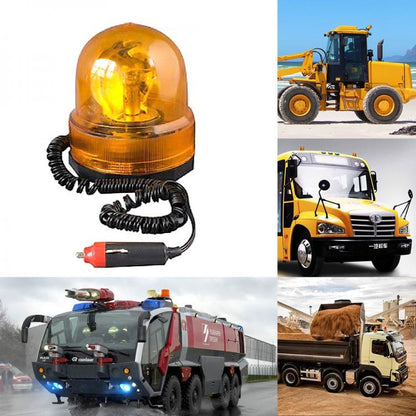 Lampeggiante Segnalatore Emergenza Rotante Calamitat Magnetico Auto Trattore 12V