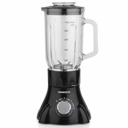 Frullatore Termozeta Glass Nero Caraffa In Vetro 1L 1 Litro 400 W - 2 Velocita'